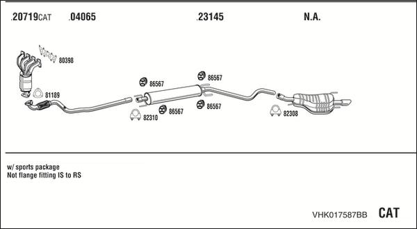 Fonos VHK017587BB - Échappement droxauto.com