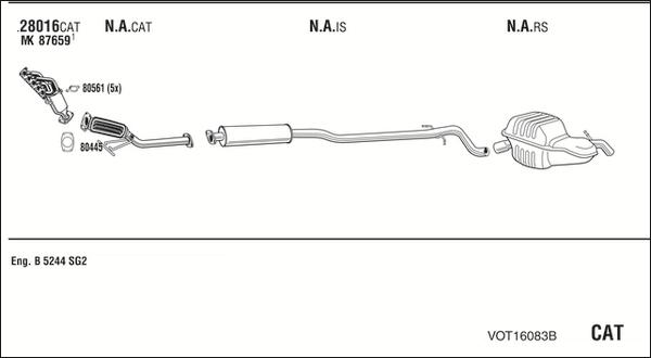 Fonos VOT16083B - Échappement droxauto.com