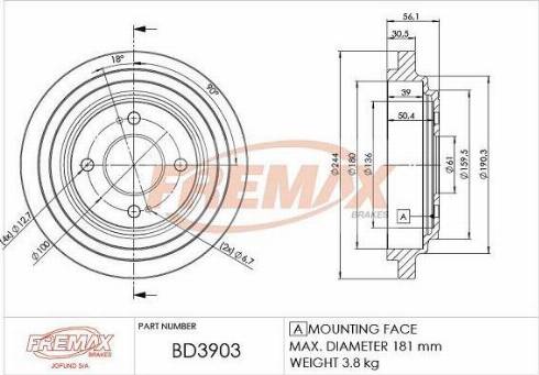 FREMAX BD-4742-KT - Tambour de frein droxauto.com
