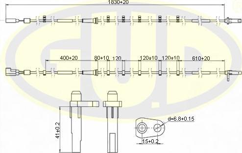 G.U.D. GABS01444 - Capteur, vitesse de roue droxauto.com