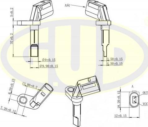 G.U.D. GABS01045 - Capteur, vitesse de roue droxauto.com