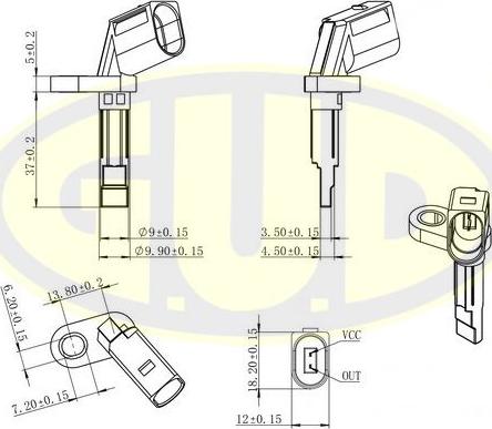 G.U.D. GABS01046 - Capteur, vitesse de roue droxauto.com