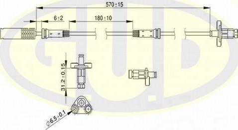 G.U.D. GABS01205 - Capteur, vitesse de roue droxauto.com