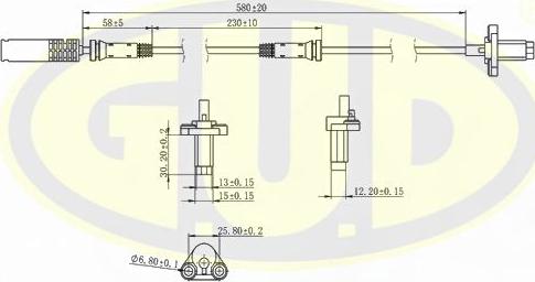 G.U.D. GABS01203 - Capteur, vitesse de roue droxauto.com
