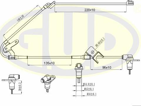G.U.D. GABS02021 - Capteur, vitesse de roue droxauto.com