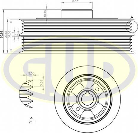 G.U.D. GCP701104 - Poulie, vilebrequin droxauto.com