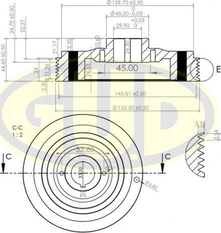 G.U.D. GCP701184 - Poulie, vilebrequin droxauto.com