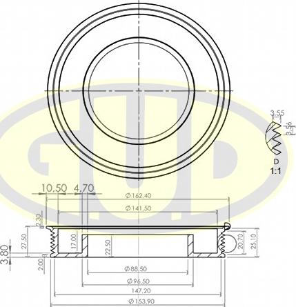 G.U.D. GCP701185 - Poulie, vilebrequin droxauto.com