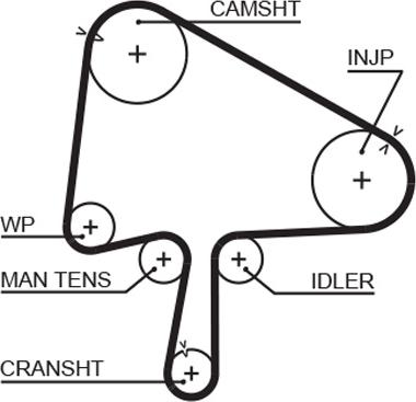 GATES 5596XS - Courroie de distribution droxauto.com