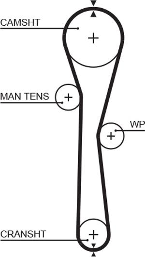 GATES 5577XS - Courroie de distribution droxauto.com