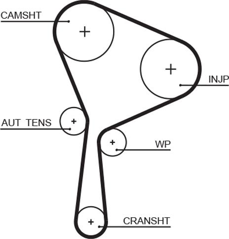 GATES 5654XS - Courroie de distribution droxauto.com