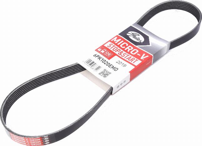 GATES 6PK1020EMD - Courroie trapézoïdale à nervures droxauto.com