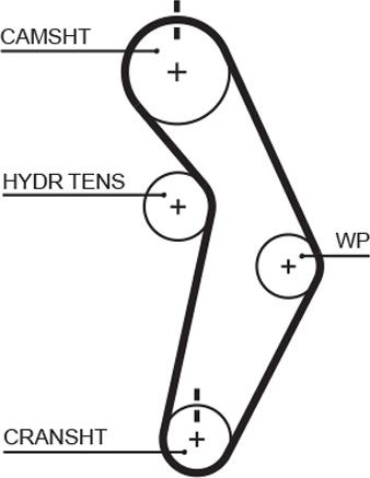 GATES T245 - Courroie de distribution droxauto.com