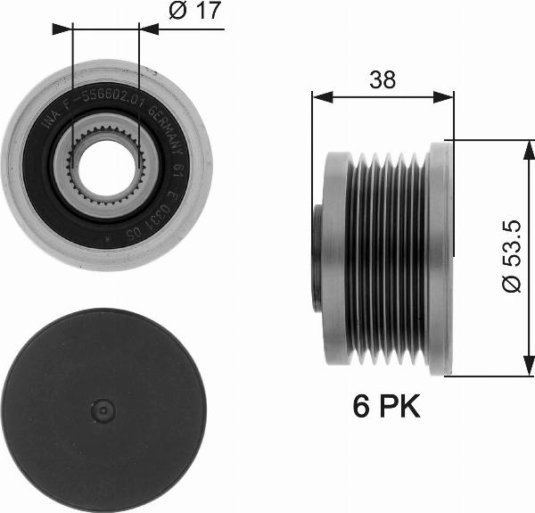 GATES OAP7081 - Poulie, alternateur droxauto.com