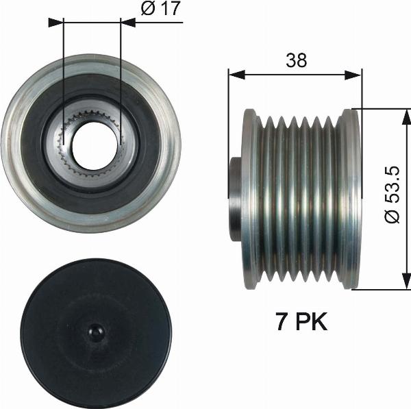 GATES OAP7190 - Poulie, alternateur droxauto.com