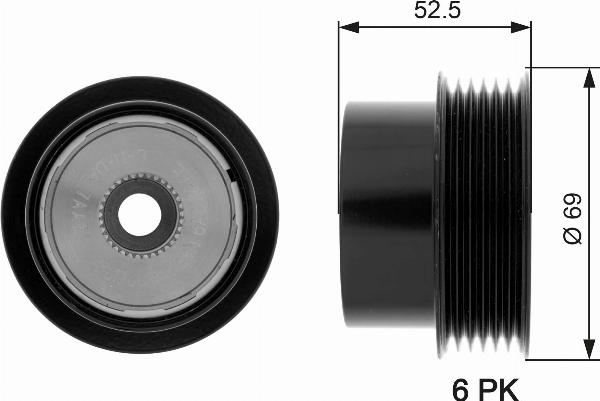 GATES OAP7101 - Poulie, alternateur droxauto.com