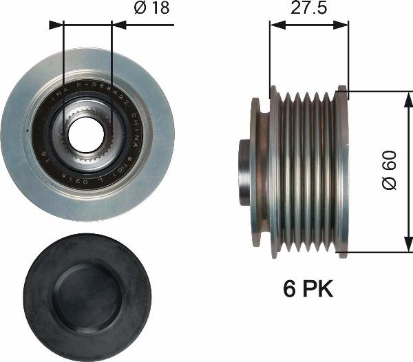GATES OAP7176 - Poulie, alternateur droxauto.com