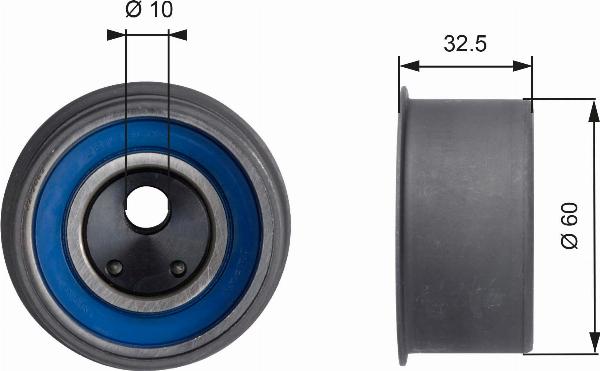 GATES T41046 - Poulie-tendeur, courroie de distribution droxauto.com