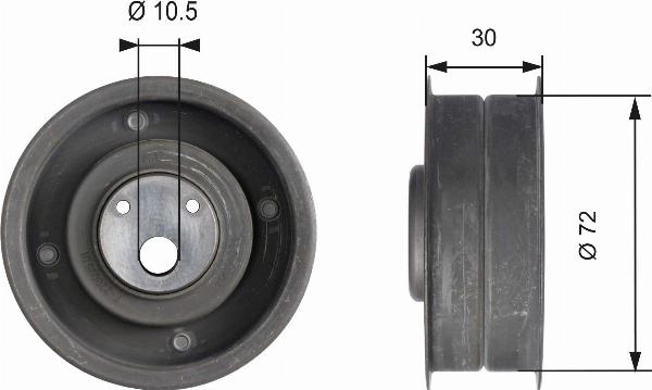 GATES T41080 - Poulie-tendeur, courroie de distribution droxauto.com