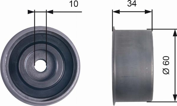 GATES T41087 - Poulie-tendeur, courroie de distribution droxauto.com