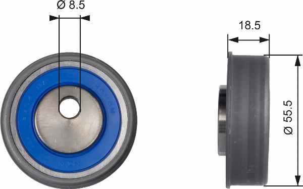 GATES T41038 - Poulie-tendeur, courroie de distribution droxauto.com