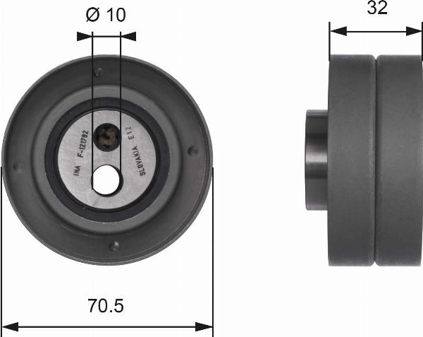 GATES T41141 - Poulie-tendeur, courroie de distribution droxauto.com