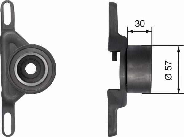 GATES T41147 - Poulie-tendeur, courroie de distribution droxauto.com