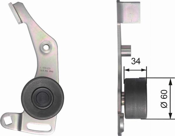 GATES T41137 - Poulie-tendeur, courroie de distribution droxauto.com