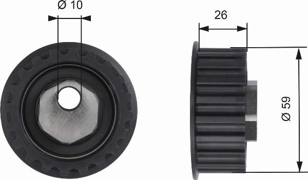 GATES T41127 - Poulie-tendeur, courroie de distribution droxauto.com