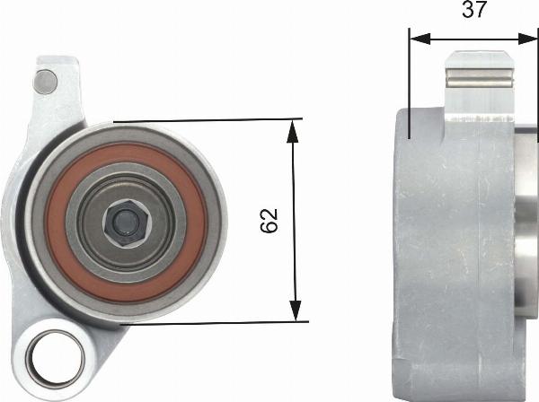 GATES T41302 - Poulie-tendeur, courroie de distribution droxauto.com