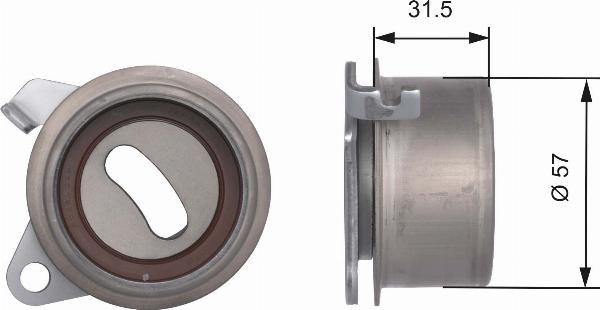 GATES T41244 - Poulie-tendeur, courroie de distribution droxauto.com