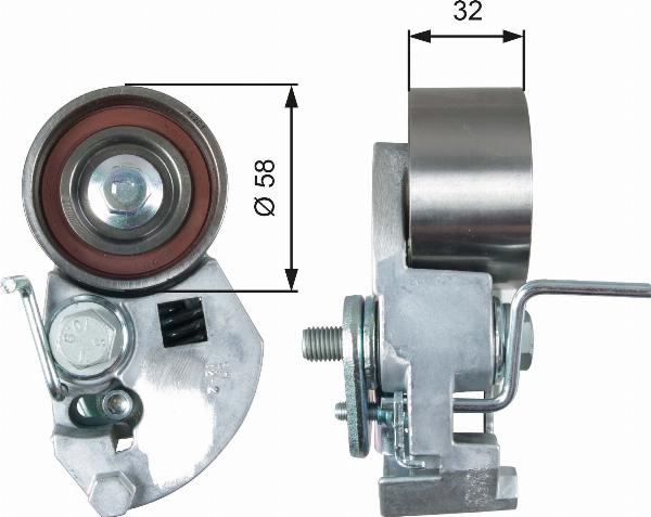 GATES T43133 - Tendeur de courroie, courroie de distribution droxauto.com