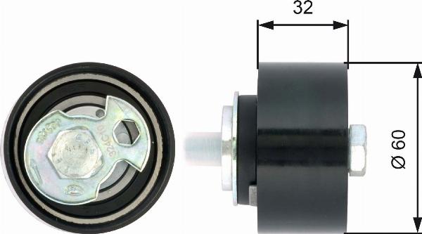 GATES T43124 - Poulie-tendeur, courroie de distribution droxauto.com