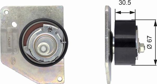 GATES T43207 - Tendeur de courroie, courroie de distribution droxauto.com