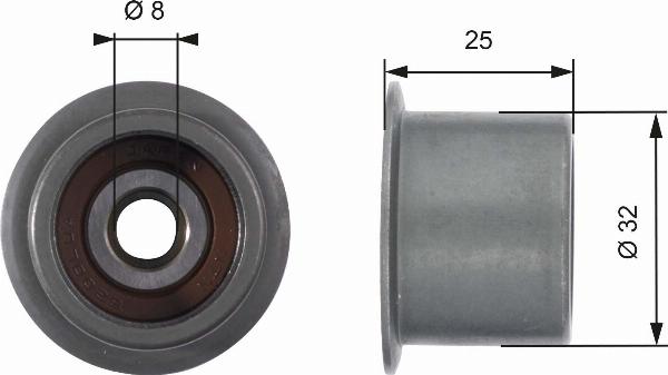 GATES T42099 - Poulie renvoi / transmission, courroie de distribution droxauto.com