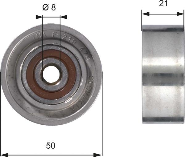 GATES T42098 - Poulie renvoi / transmission, courroie de distribution droxauto.com
