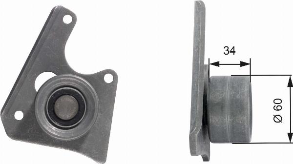 GATES T42069 - Poulie renvoi / transmission, courroie de distribution droxauto.com