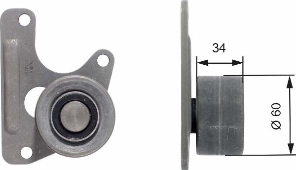 GATES T42068 - Poulie renvoi / transmission, courroie de distribution droxauto.com