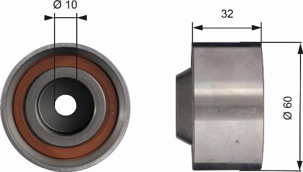 GATES T42017 - Poulie renvoi / transmission, courroie de distribution droxauto.com