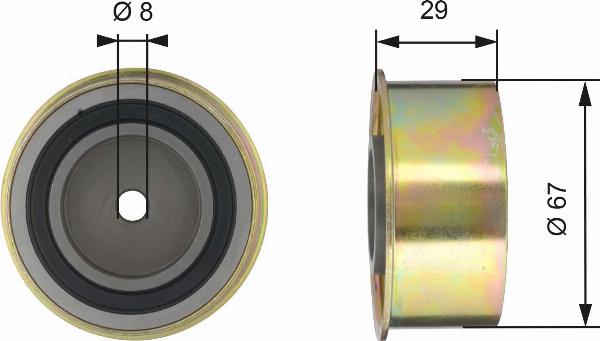 GATES T42083 - Poulie renvoi / transmission, courroie de distribution droxauto.com
