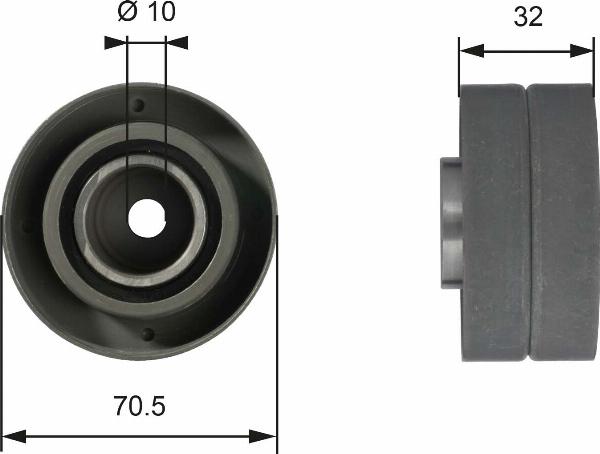 GATES T42072 - Poulie renvoi / transmission, courroie de distribution droxauto.com