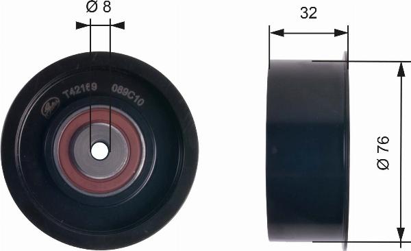 GATES T42169 - Poulie renvoi / transmission, courroie de distribution droxauto.com