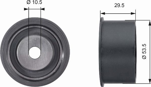 GATES T42165 - Poulie renvoi / transmission, courroie de distribution droxauto.com