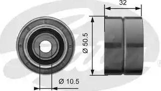 GATES T42101 - Poulie renvoi / transmission, courroie de distribution droxauto.com