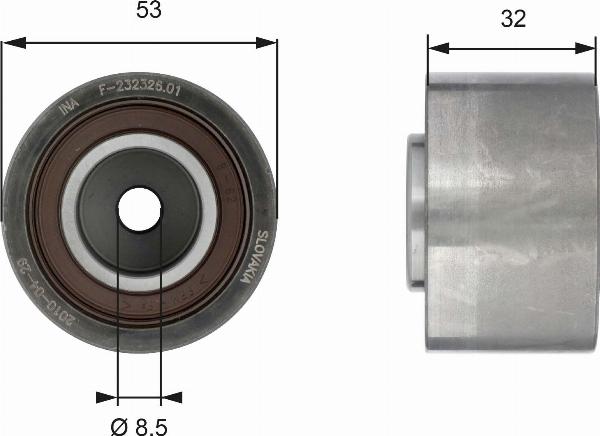 GATES T42179 - Poulie renvoi / transmission, courroie de distribution droxauto.com