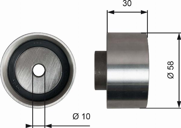 GATES T42316 - Poulie renvoi / transmission, courroie de distribution droxauto.com