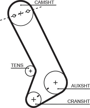 GATES T132 - Courroie de distribution droxauto.com