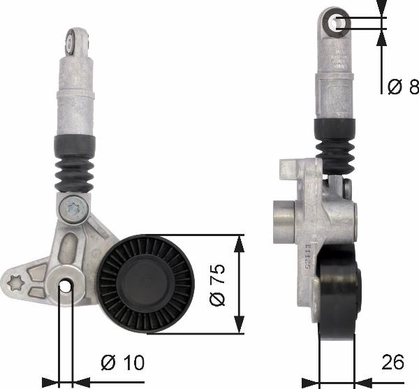GATES T39099 - Tendeur de courroie, courroie trapézoïdale à nervures droxauto.com