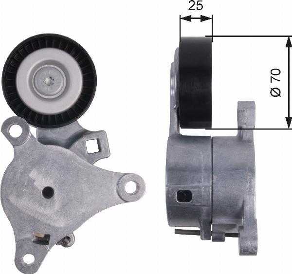 GATES T39041 - Poulie renvoi / transmission, courroie trapézoïdale à nervures droxauto.com