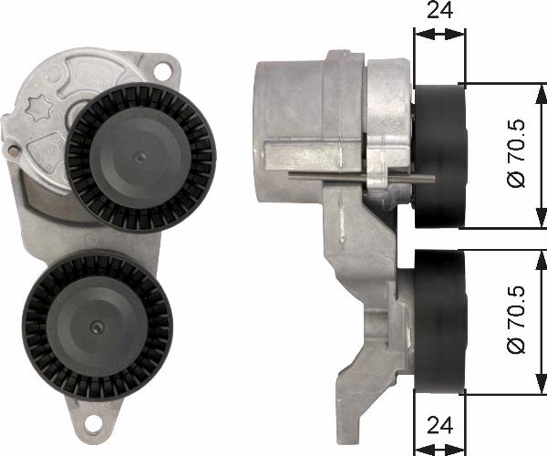 GATES T39026 - Tendeur de courroie, courroie trapézoïdale à nervures droxauto.com